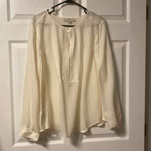 Loft off white blouse- size large
